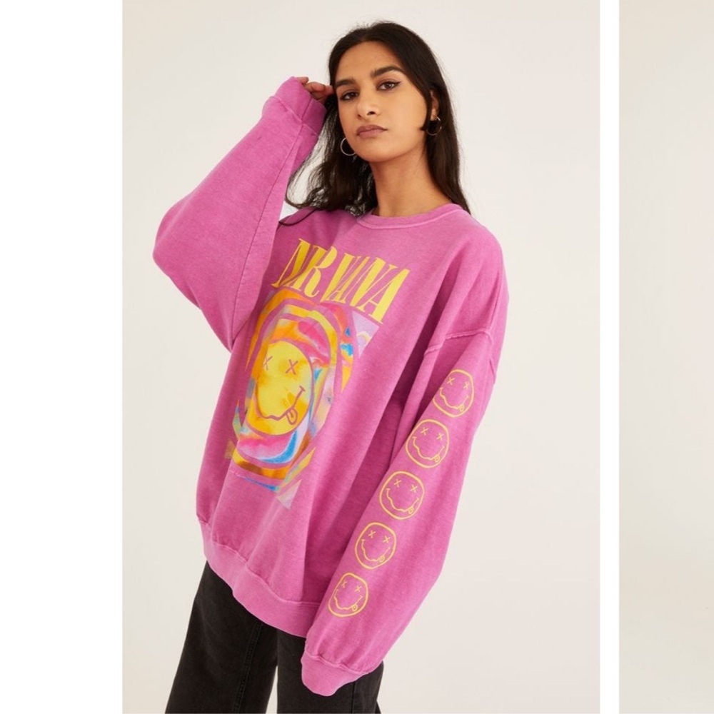 Nirvana Smile Overdyed Sweatshirt